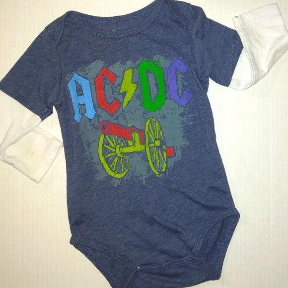 L@@K! GUC Infants 9mo ROCKWARE "ACDC" Unisex Long Sleeve Bodysuit☆2009 - Picture 4 of 10